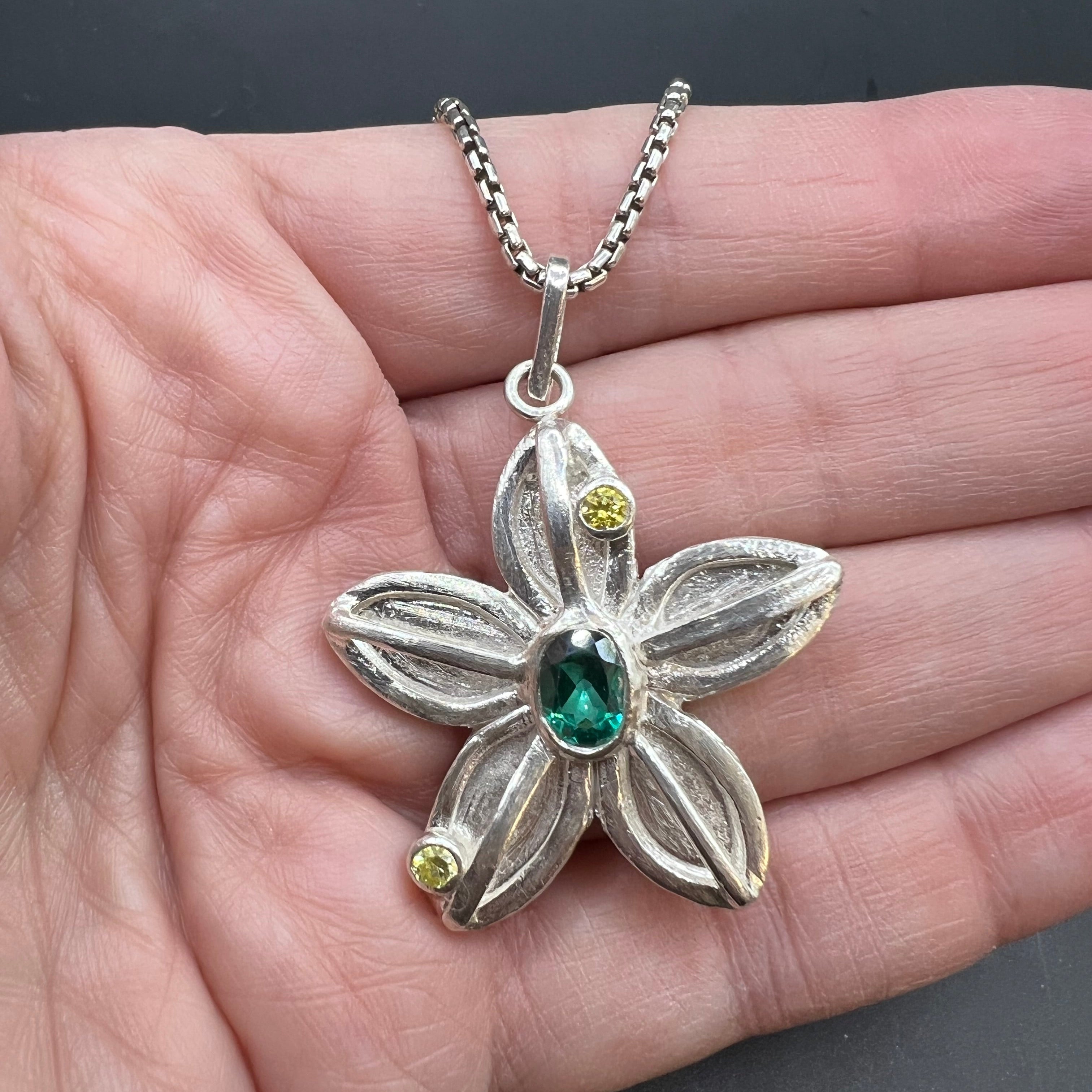 Silberanhänger Flowerpower