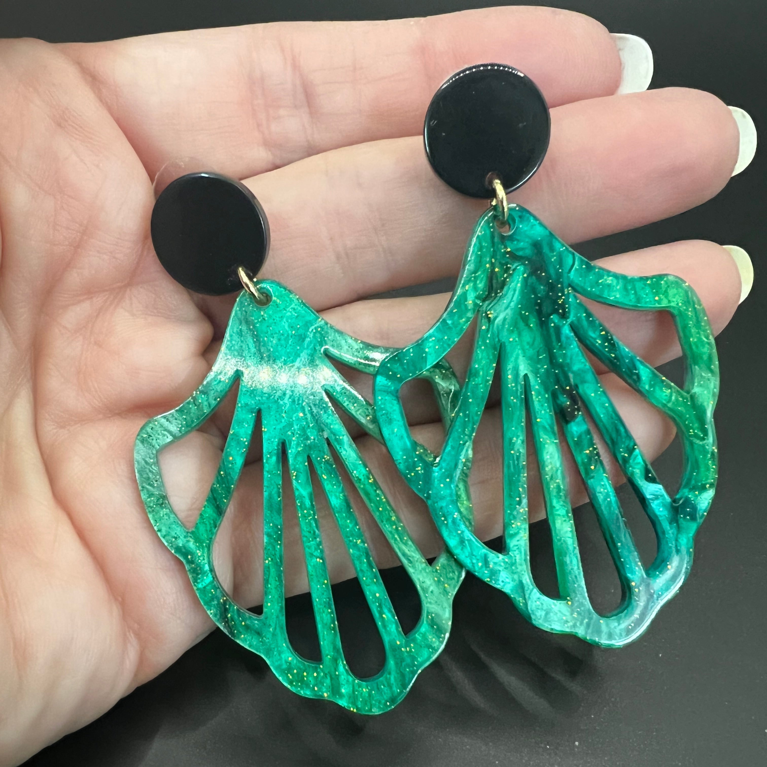 Ohrhänger Gloria, grün