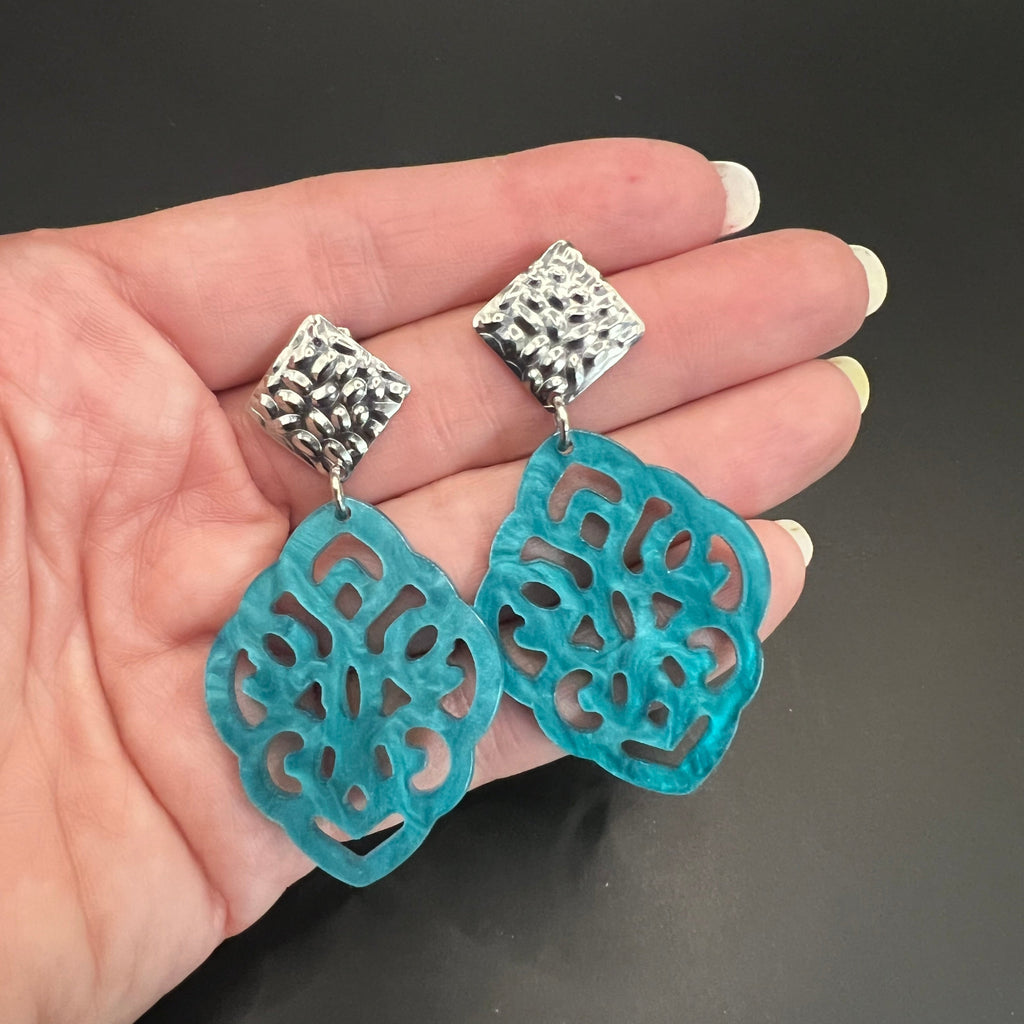 Ohrring Luna - petrol 