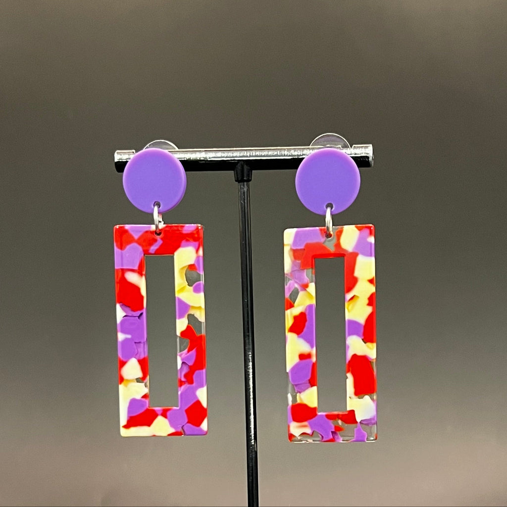 Ohrringe Emily - lila-bunt