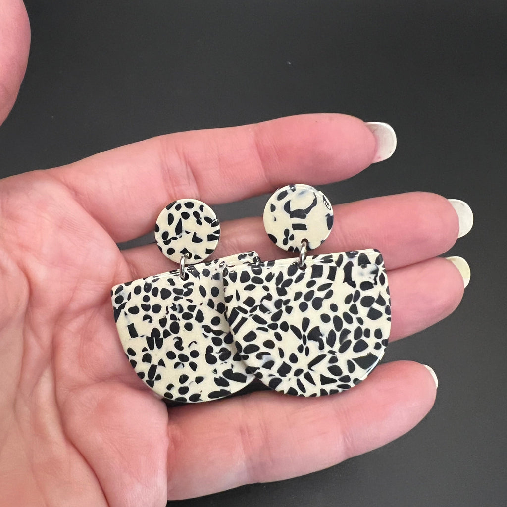 Ohrringe Inès - beige-schwarz