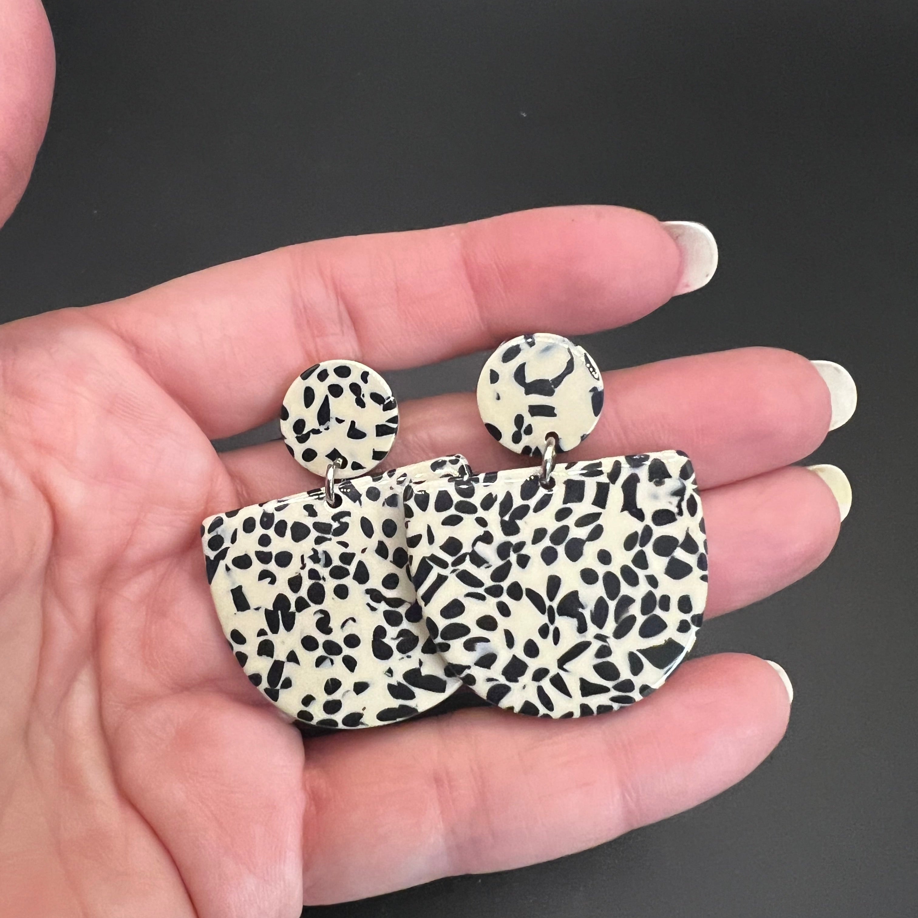 Ohrringe Inès - beige-schwarz