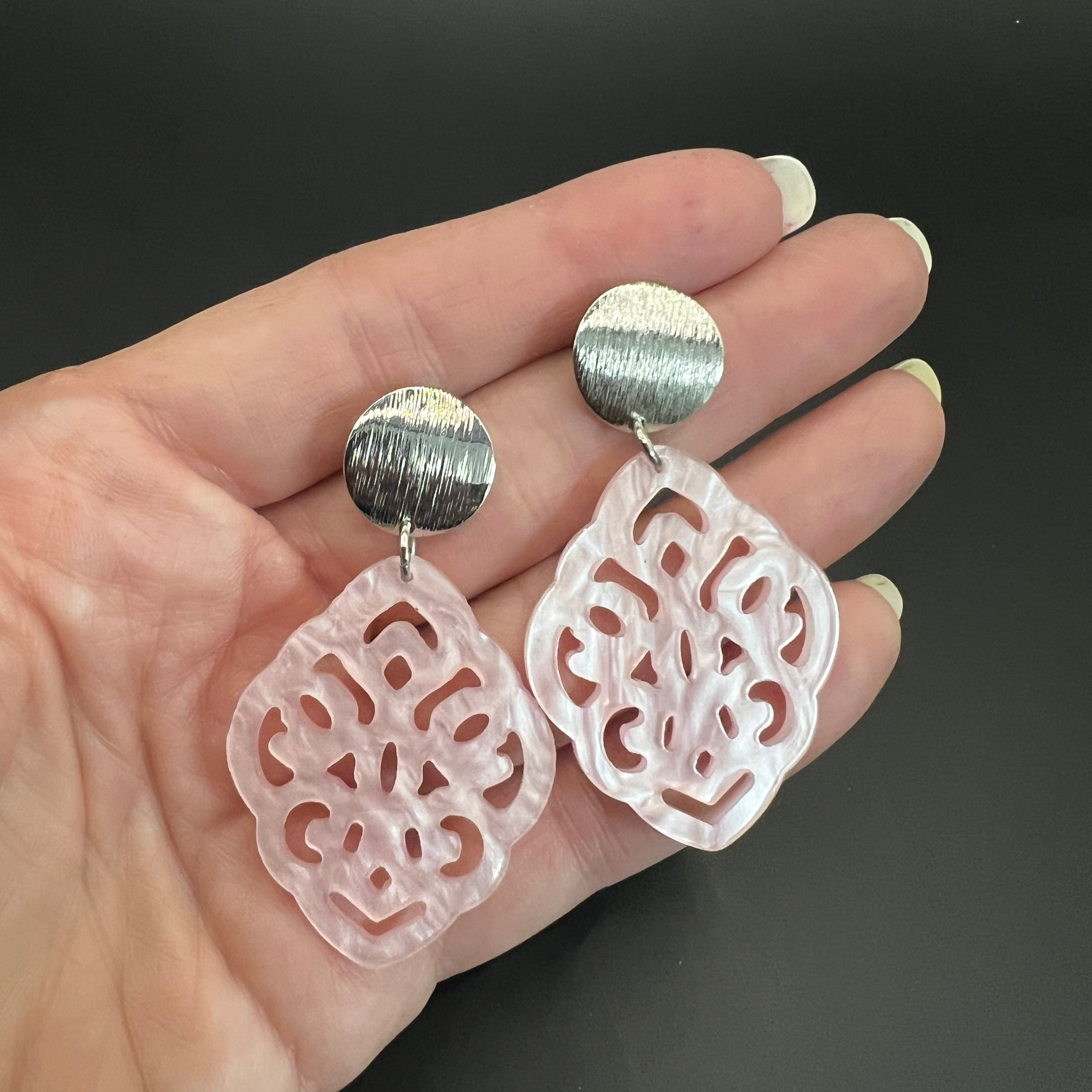 Ohrringe Luna - rosa