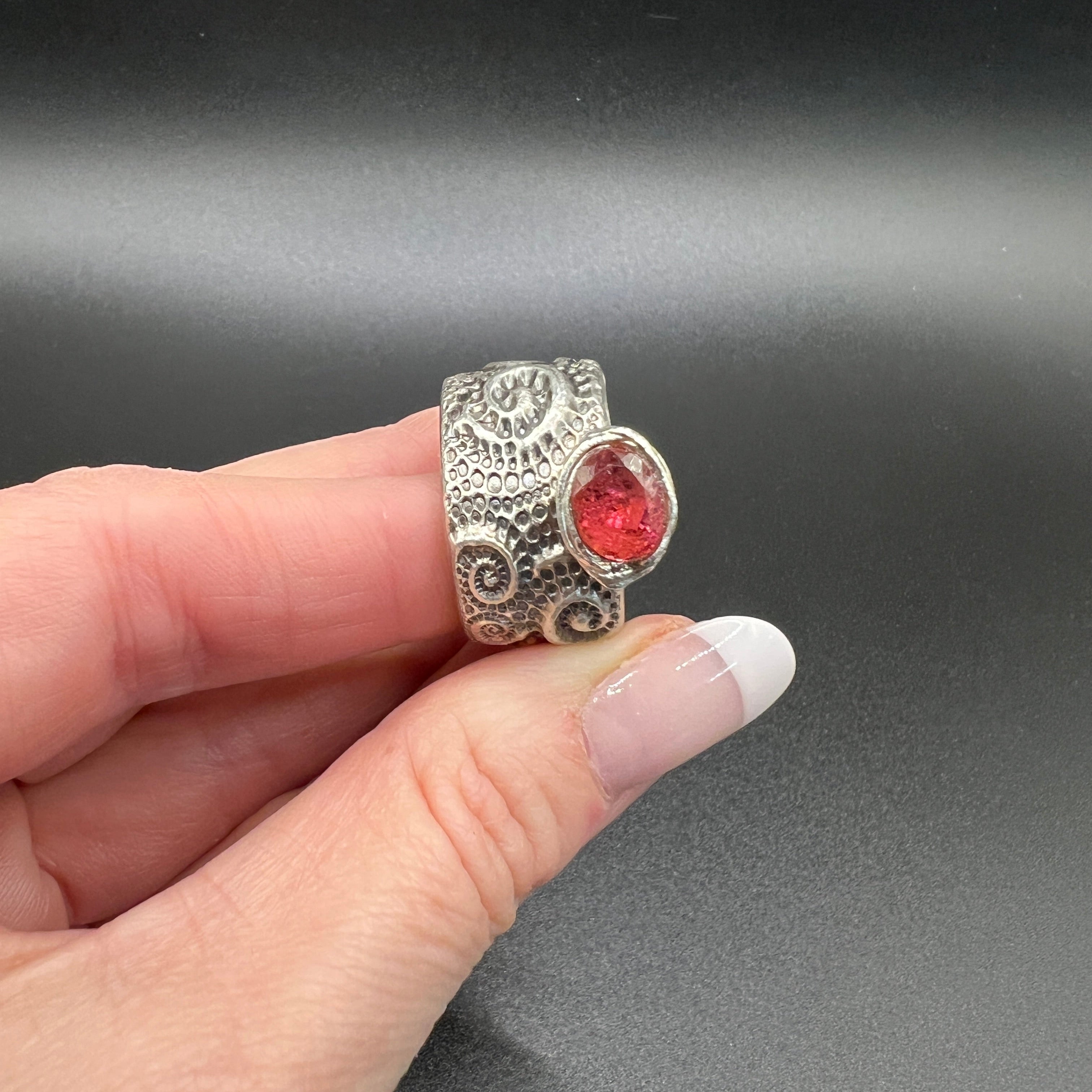Silberring Ruby 4
